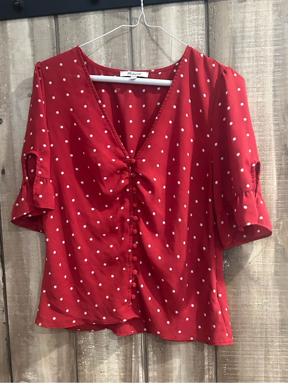 Madewell Daylight Tie-Sleeve Top in Polka
Dot, 2 - Picture 8 of 12